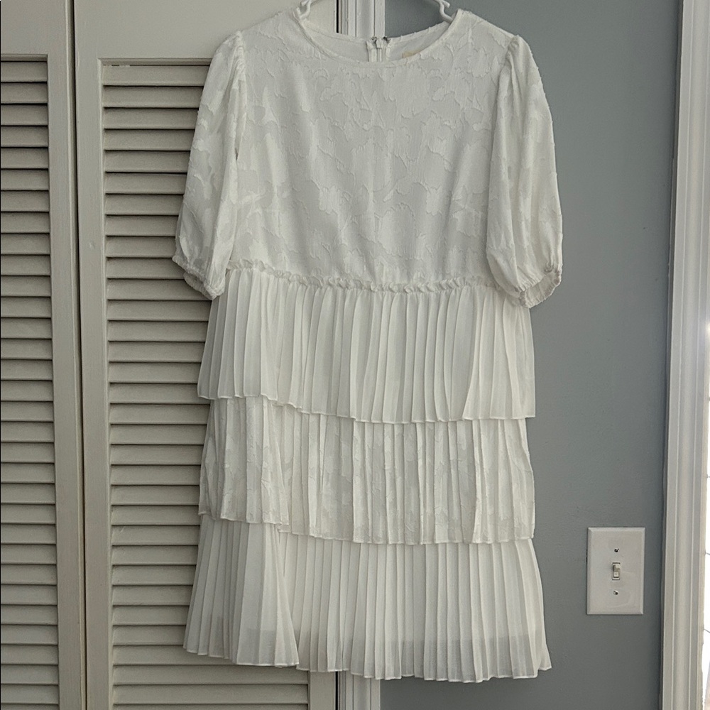 White Ruffle Dress